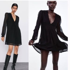 Zara Sexy Mini Dotted Mesh Dress